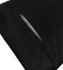 Black Solid 210TC Jute 17 x 27 Inches Pillow Covers (Set of 2)
