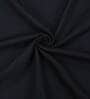 Black Solid Jute 7 Ft Light Filtering Eyelet Door Curtains (Set of 2)