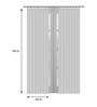 Black Solid Jute 7 Ft Light Filtering Eyelet Door Curtains (Set of 2)