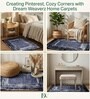 Black Silk 5 X 3 Feet Abstract Rectangle Carpet