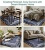 Black Silk 6 X 4 Feet Abstract  Rectangle Carpet