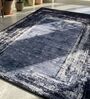 Black Silk 6 X 4 Feet Abstract  Rectangle Carpet