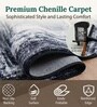 Black Silk 6 X 4 Feet Abstract  Rectangle Carpet