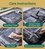 Black Silk 6 X 4 Feet Abstract  Rectangle Carpet