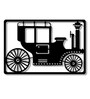 BLACK  Vintage Metal Classic Carriage Collection Wall Hanging Art Decor Set of 4