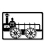 BLACK  Vintage Metal Classic Carriage Collection Wall Hanging Art Decor Set of 4