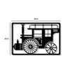 BLACK  Vintage Metal Classic Carriage Collection Wall Hanging Art Decor Set of 4