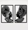 Grandster Tribal Set of 2 Black Vintage Metal Wall Art
