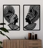 Grandster Tribal Set of 2 Black Vintage Metal Wall Art