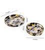 Black, Yellow & Gold, Grey MDF Wood Black Hexagon (Set of 2) Round Serving Trays