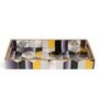 Black, Yellow & Gold, Grey MDF Wood Hexagon  Rectangle Serving Tray