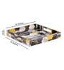 Black, Yellow & Gold, Grey MDF Wood Hexagon  Square Serving Tray