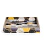 Black, Yellow & Gold, Grey MDF Wood Hexagon  Square Serving Tray