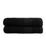 Black 500 GSM 100% Cotton Bath Towel (Set of 2)