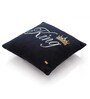 Black Quoted Cotton 16 x 16 Inches Cushion Cover