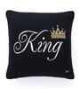 Black Quoted Cotton 16 x 16 Inches Cushion Cover
