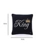 Black Quoted Cotton 16 x 16 Inches Cushion Cover