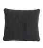 Black 100% Cotton Knitted Purl 16X16 Inches Knitted Cushion Cover