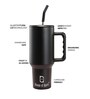 Black 1200ml Stainless Steel Double Insulated Leak Proof Coffee Tumbler with Lid & Straw