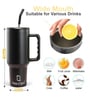 Black 1200ml Stainless Steel Double Insulated Leak Proof Coffee Tumbler with Lid & Straw