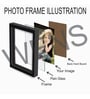 Black Solid Wood Picture Collage Photo Frames