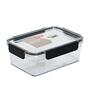 Black & Transparent 1800 Ml Plastic Storage Container