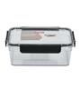 Black & Transparent 1800 Ml Plastic Storage Container