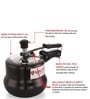 Black 2 Ltrs Induction & Gas Compatible Hard Anodised Handi Shape Inner Lid Aluminium Pressure Cooker