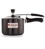 Black 2 Ltrs Induction & Gas Compatible Hard Anodised Inner Lid Aluminium Pressure Cooker