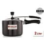 Black 2 Ltrs Induction & Gas Compatible Hard Anodised Inner Lid Aluminium Pressure Cooker