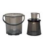 Black 20 Ltr Polypropylene Bucket Set (Set of 3)