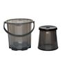 Black 20 Ltr Polypropylene Bucket Set (Set of 3)