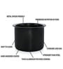 Black 3 Ltr Hard Anodised Gas Stove Compatible Tope Patila
