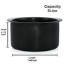 Black 3 Ltr Hard Anodised Gas Stove Compatible Tope Patila
