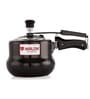 Black 3 Ltrs Induction & Gas Compatible Hard Anodised Handi Shape Inner Lid Aluminium Pressure Cooker