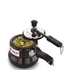 Black 3 Ltrs Induction & Gas Compatible Hard Anodised Handi Shape Inner Lid Aluminium Pressure Cooker