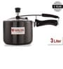 Black 3 Ltrs Induction & Gas Compatible Hard Anodised Inner Lid Aluminium Pressure Cooker