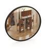30 Inch Black Round Mirror in Metal Frame