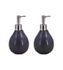 Black 300 ml Ceramic Liquid Soap Dispenser (Set of 2) 