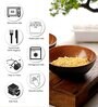 Black 300 ML Glass Textured Serving Bowl (1Pc)