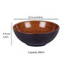 Black 300 ML Glass Textured Serving Bowl (1Pc)
