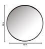32 Inch Black Round Mirror in Metal Frame