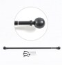 Black Iron Set Of 2 Curtain Rods (36-66 Inch) With Bracket