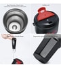 Black 420ml Stainless Steel Double Vacuum Insulated Leak Proof Coffee Tumbler with Lid