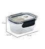 Black & Transparent 450 Ml Plastic Storage Container