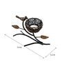 Bird with Nest Black Metal Table Tea Light Holder