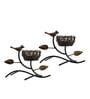 Black Metal Votive & Tea Light Holders (Pack Of 2)
