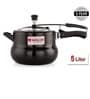 Black 5 Ltrs Induction & Gas Compatible Hard Anodised Handi Shape Inner Lid Aluminium Pressure Cooker