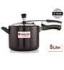 Black 5 Ltrs Induction & Gas Compatible Hard Anodised Inner Lid Aluminium Pressure Cooker