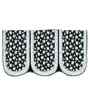 Black 5 Seater Polka Dot 10Pcs Sofa Covers
